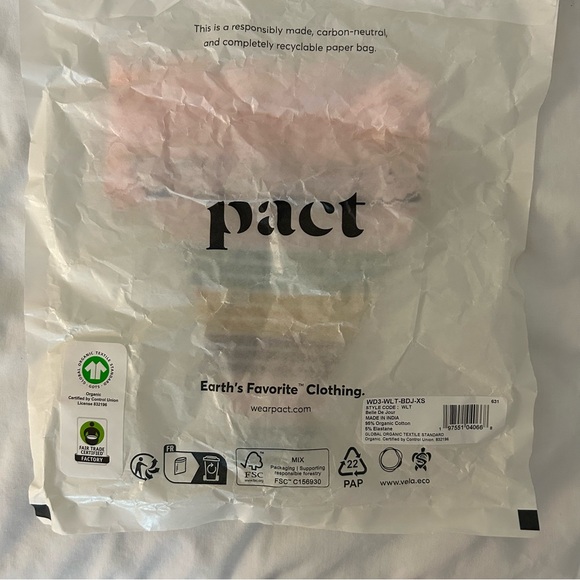 Pact Thong NWT 1 piece only XS Stripe - Picture 3 of 4